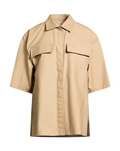 Jil Sander + Woman Shirt Beige Size 4 Cotton In Neutral