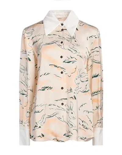 Jil Sander Woman Shirt Beige Size 4 Viscose In Orange