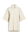 Jil Sander Mc Beige Overshirt Camel Logo Label In Neutral