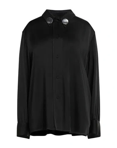 Jil Sander Woman Shirt Black Size 4 Acetate, Viscose