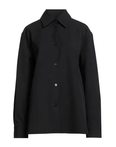 Jil Sander Woman Shirt Black Size 4 Wool