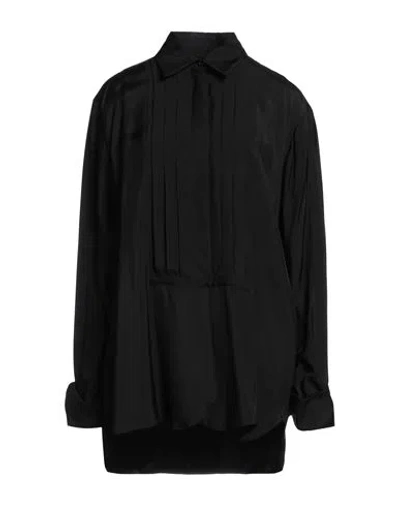 Jil Sander Woman Shirt Black Size 8 Viscose