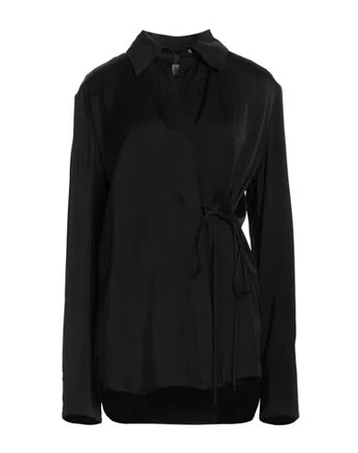 Jil Sander Woman Shirt Black Size 8 Viscose