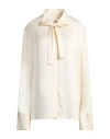 Jil Sander Woman Shirt Cream Size 8 Viscose In White