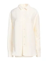 Jil Sander Silk And Viscose Rayon Shirt In White