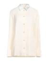 Jil Sander Silk Button-up Shirt In White