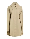 Jil Sander Woman Shirt Khaki Size 10 Cotton In Neutral