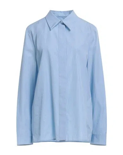 Jil Sander Woman Shirt Light Blue Size 6 Cotton