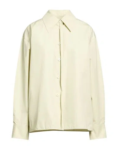 Jil Sander Woman Shirt Light Green Size 00 Cotton In Neutral