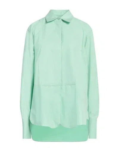 Jil Sander Woman Shirt Light Green Size 4 Cotton