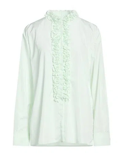 Jil Sander Woman Shirt Light Green Size 6 Polyester