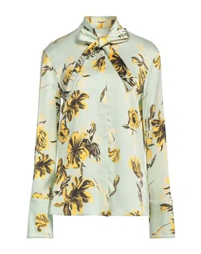Jil Sander Woman Shirt Light Green Size 6 Viscose