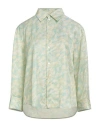 Jil Sander Woman Shirt Light Green Size 8 Cupro, Silk In Green