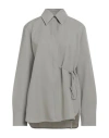 Jil Sander Woman Shirt Light Grey Size 6 Wool In Gray