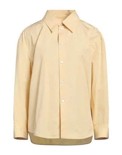 Jil Sander Woman Shirt Light Yellow Size 4 Cotton