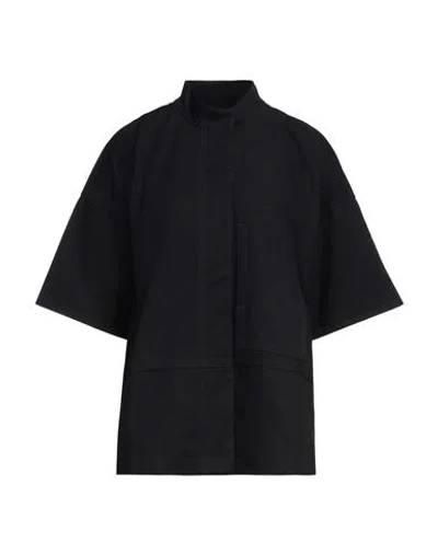 Jil Sander Woman Shirt Midnight Blue Size 10 Cotton