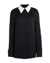 Jil Sander Woman Shirt Midnight Blue Size 6 Viscose