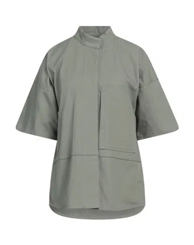 Jil Sander+ Woman Shirt Military Green Size 8 Cotton