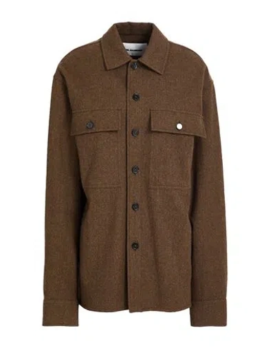 Jil Sander Woman Shirt Military Green Size 6 Virgin Wool