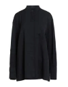 Jil Sander Woman Shirt Navy Size 8 Virgin Wool In Black