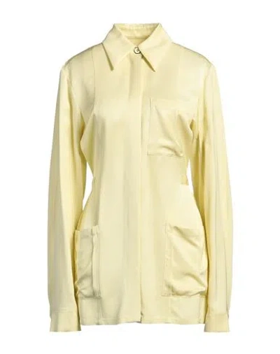 Jil Sander Woman Shirt Pastel Yellow Size 6 Viscose