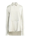 Jil Sander Woman Shirt Sage Green Size 4 Acetate, Viscose