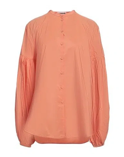 Jil Sander Woman Shirt Salmon Pink Size 6 Polyester