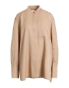 Jil Sander Woman Shirt Sand Size 4 Virgin Wool In Neutral