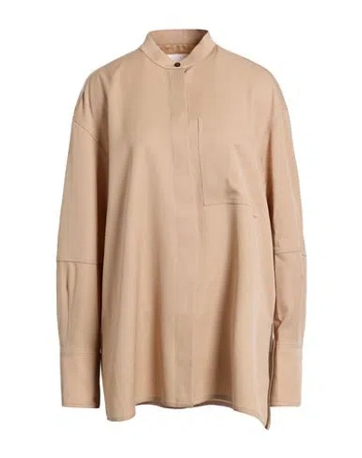 Jil Sander Woman Shirt Sand Size 4 Virgin Wool In Neutral