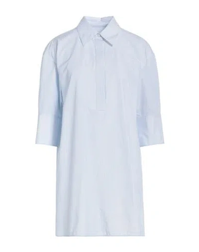 Jil Sander Woman Shirt Sky Blue Size 4 Cotton