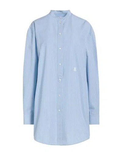 Jil Sander Woman Shirt Sky Blue Size 2 Cotton