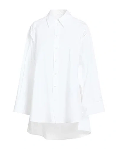 JIL SANDER JIL SANDER WOMAN SHIRT WHITE SIZE 4 COTTON