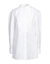 JIL SANDER JIL SANDER WOMAN SHIRT WHITE SIZE 6 COTTON