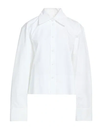 Jil Sander Woman Shirt White Size 8 Cotton