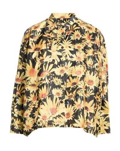 Jil Sander + Woman Shirt Yellow Size 8 Polyamide In Brown