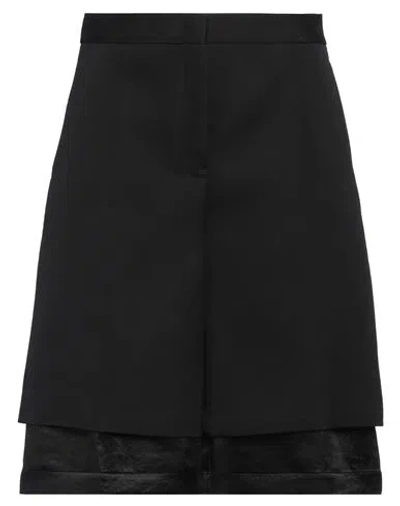 Jil Sander Woman Shorts & Bermuda Shorts Black Size 2 Virgin Wool, Acetate