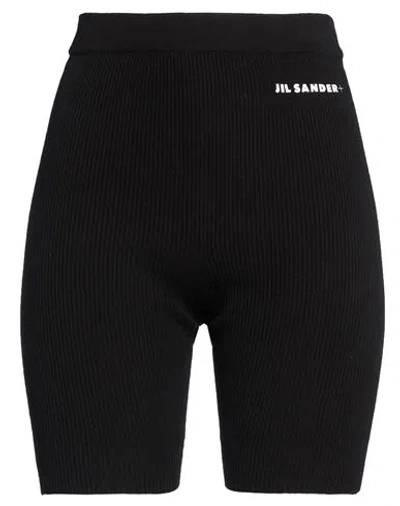 Jil Sander + Woman Shorts & Bermuda Shorts Black Size 6 Cotton
