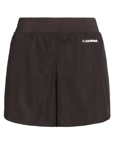 Jil Sander + Woman Shorts & Bermuda Shorts Chocolate Brown Size S Polyester