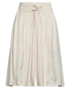Jil Sander Woman Shorts & Bermuda Shorts Cream Size 8 Viscose