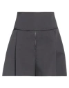 Jil Sander Woman Shorts & Bermuda Shorts Dark Purple Size 2 Cotton, Silk