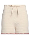 Jil Sander+ Woman Shorts & Bermuda Shorts Ivory Size 4 Cotton In White