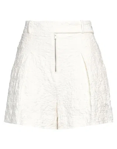 Jil Sander Woman Shorts & Bermuda Shorts Ivory Size 6 Cotton, Polyamide, Polyurethane In White