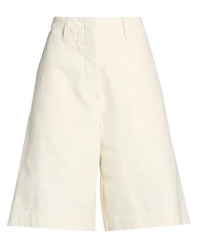 Jil Sander + Woman Shorts & Bermuda Shorts Ivory Size 6 Cotton In White