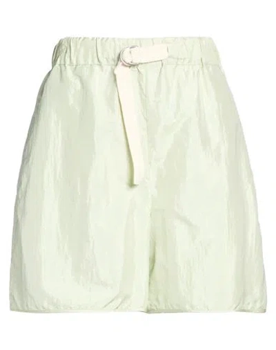 Jil Sander Woman Shorts & Bermuda Shorts Light Green Size 2 Polyamide, Silk