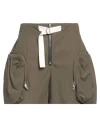 Jil Sander Woman Shorts & Bermuda Shorts Military Green Size 4 Cotton, Polyamide