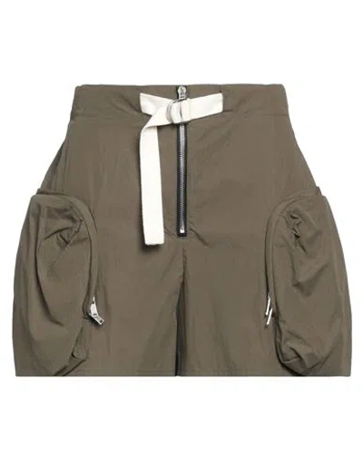 Jil Sander Woman Shorts & Bermuda Shorts Military Green Size 4 Cotton, Polyamide In Green
