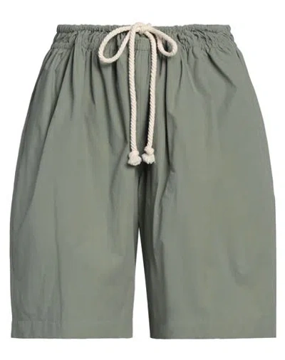 Jil Sander+ Woman Shorts & Bermuda Shorts Sage Green Size 6 Cotton