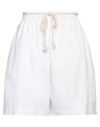 Jil Sander+ Woman Shorts & Bermuda Shorts White Size 8 Cotton