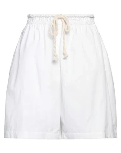 Jil Sander+ Woman Shorts & Bermuda Shorts White Size 8 Cotton