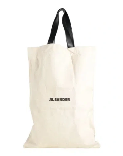 Jil Sander Woman Shoulder Bag Beige Size - Textile Fibers, Leather